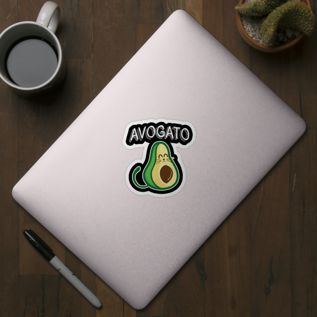 'AVOGATO' Funny Avocado by ourwackyhome